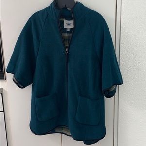 Old Navy Turquoise Zip-Up Short Sleeve Jacket, XS